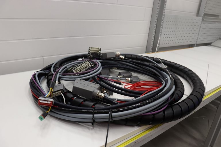 Custom LAPP cable harness assembled for a Ponsse forest machine